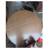 Wood-Laminate Tabletop with Metal Legs