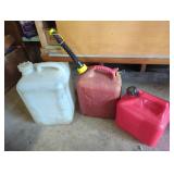 3 Plastic Gas Cans
