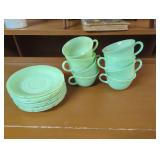 Jadeite Cups and Saucers