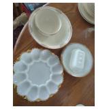 Milk Glass Dish Set