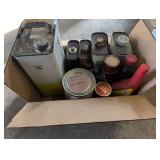Cans of Paint & Oil Products