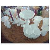 Milk Glass Dishware Set