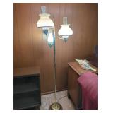 Floor Lamp with Milk Glass Shades
