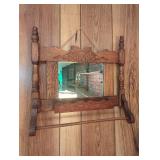 Carved Oak Wall Mirror