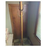 Oak Coat Rack Stand