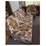 Floral Sofa & Chair Set