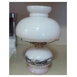 Milk Glass Oil Lamp