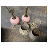 Pink Glass Table Lamps