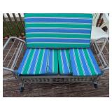 Metal Glider With Cushions