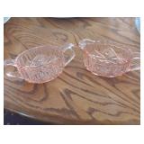 Pink Depression Glass Set