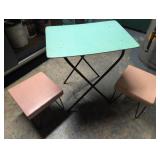Vintage Folding Table Set
