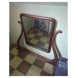 Wood-Framed Vanity Mirror