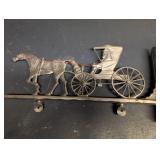 Cast Metal Horse & Buggy