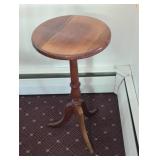 Wood Pedestal Side Table