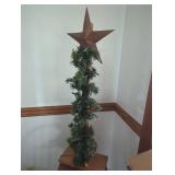 Wooden Tree with Garland