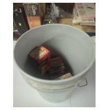 Bucket with Auto Parts