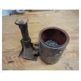 Metal Jack and Nail Bucket