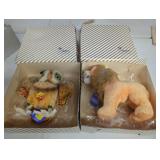 Steiff Owl and Lion Plush Toys