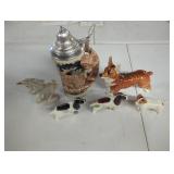 Ceramic Dogs & Beer Stein