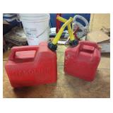Two Red Gasoline Containers