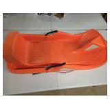 Orange Plastic Snow Sled