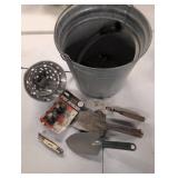 Metal Bucket with Tools