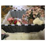 Plastic Bin With Decor