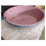 Pink Enamel Basin