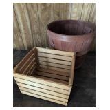 Wood Crate and Basket