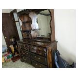 Wood Dresser with Mirror