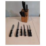 Wood Knife Block Set