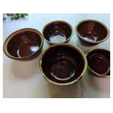 McCoy Brown Mixing Bowls
