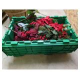 Green Tote with Faux Florals