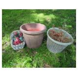 Planters and Basket Lot