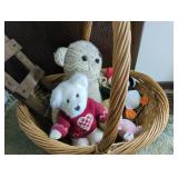 Basket of Plush Toys