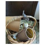Basket with Lamp Parts