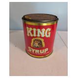 King Syrup Tin Can