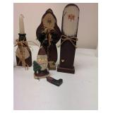 Wooden Santa Figurines
