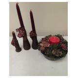 Candleholders and Wreath