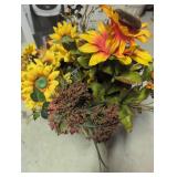 Basket with Faux Flowers