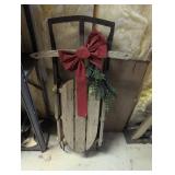 Wooden Snow Sled Decor