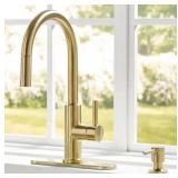 Allen + Roth Brushed Gold Faucet