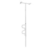 Pole & Curve Grab Bar White