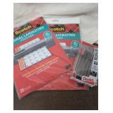 Laminating Pouches and Pens