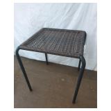 Metal & Wicker Side Table