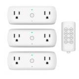 3-Pack Wall Adapters With Remote