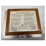 Framed Poem Print