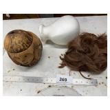 Carved Coconut Head Decor