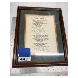 Framed Poem 'I See God'