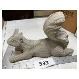 Concrete Squirrel Figurine